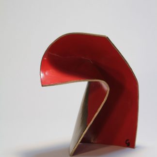 Joe Gitterman, "Movement 5", mirror polished bronze with automobile paint highlights
