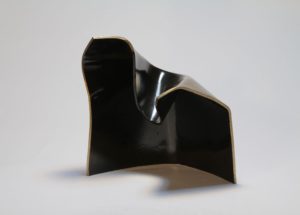 Joe Gitterman, "Movement 1," Mirror polished bronze with automobile paint highlights