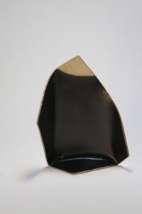 Joe Gitterman, "Dance 13," bronze cast from sheet wax, shadow areas paint, machine polished and polyurethane coated