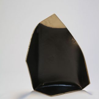 Joe Gitterman, "Dance 13," bronze cast from sheet wax, shadow areas paint, machine polished and polyurethane coated
