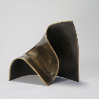 Joe Gitterman, "Dance 02," Bronze cast from sheet wax, shadow areas paint, machine polished and polyurethane coated