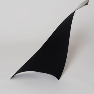Joe Gitterman, "Gesture 10," mirrored stainless steel, powder coating on non-mirrored side