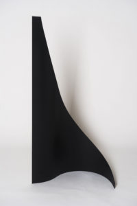 Joe Gitterman, "Gesture 9," Mirrored stainless steel, powder coating on non-mirrored side