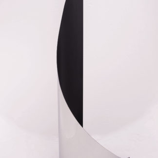 Joe Gitterman, "Gesture 4," mirrored stainless steel, powder coating on non-mirrored side