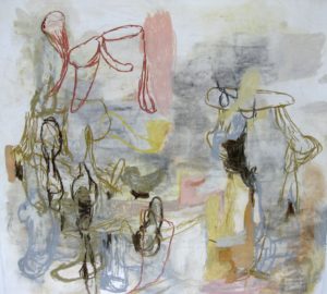 Deborah Dancy, "Persistence of Memory," acrylic on paper