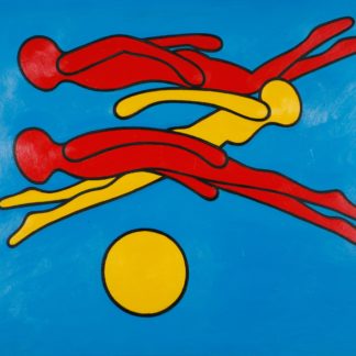 Three Flying Nudes in Sun