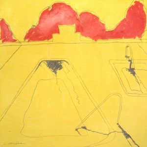 Pool Series: Sun Walk with Red Trees