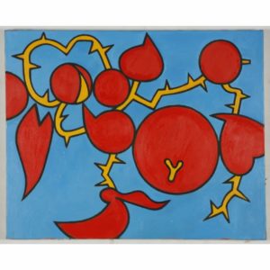 Red Fruit on Blue