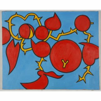 Red Fruit on Blue