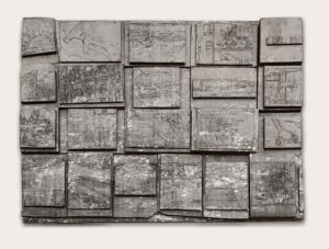Eugene Brodsky, "LWP Maquette," acrylic on inkjet print, mounted on cardboard; framed