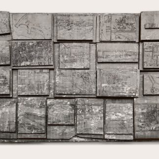 Eugene Brodsky, "LWP Maquette," acrylic on inkjet print, mounted on cardboard; framed