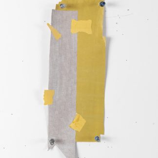 Eugene Brodsky, "Shard 2," ink on silk; framed