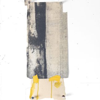 Eugene Brodsky, "Shard 3," ink on silk; framed