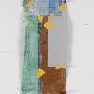 Eugene Brodsky, "Shard 5," ink on silk; framed