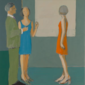 Sarah Benham, "The Pink Tie," oil on canvas