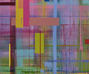 Jeanette Fintz, "Plaid Series: Romancer," acrylic on canvas