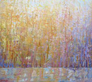 Ira Barkoff, "Gold Trees," oil on linen