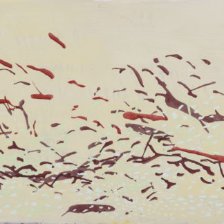 Laura Fayer, "Natural Selection 211," acrylic, rice paper on paper