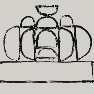 Cynthia Kirkwood, "Opening Monument, Black," serigraph on Washi paper