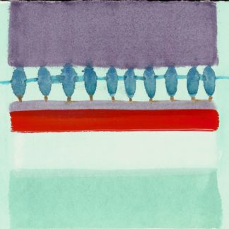 Cynthia Kirkwood, "Small Aqua No. 4: Beads," gouache on Fabriano Rosapina paper