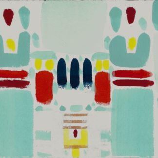 Cynthia Kirkwood, "Small Aqua No. 2: Entrance," gouache on Fabriano Rosapina paper
