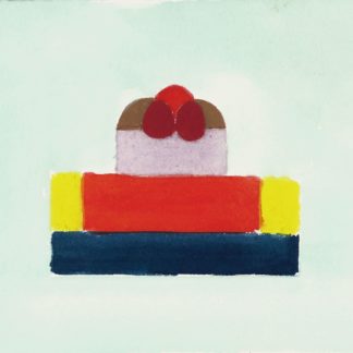 Cynthia Kirkwood, "Small Aqua No. 1: Monument," gouache on Fabriano Rosapina paper