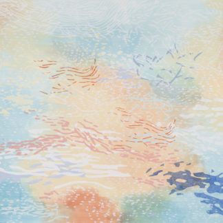 Laura Fayer, "Light Matter 3," acrylic, Japanese paper on paper