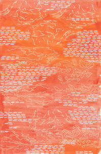 Laura Fayer, "Libra 602," acrylic and Japanese paper on paper