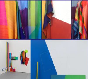 MONIKA BRAVO _TEXTILE_ OBJEKT, wall arrangement