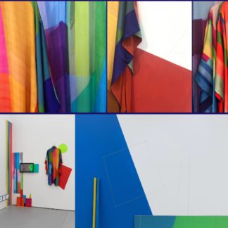 MONIKA BRAVO _TEXTILE_ OBJEKT, wall arrangement