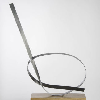 Joe Gitterman, "Steel Silver 3," steel, clear coated