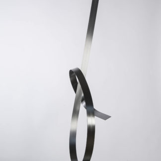 Joe Gitterman, "Steel Silver 2," steel, clear coated