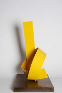 Joe Gitterman, "Yellow On Point Knot," stainless steel, painted