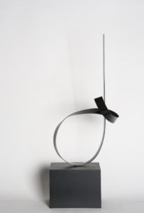 Joe Gitterman, "Steel Black 1", steel, patinated