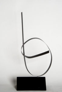 Joe Gitterman, "Steel Silver 4," steel, clear coated