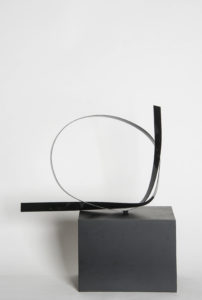 Joe Gitterman, "Steel Black 8," steel, clear coated