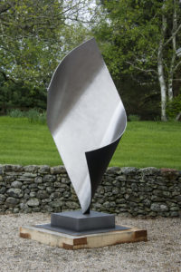 Joe Gitterman, "On Point Hug", stainless steel, painted