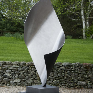 Joe Gitterman, "On Point Hug", stainless steel, painted