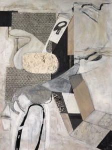 Mary Manning, "Take Five," mixed media on paper