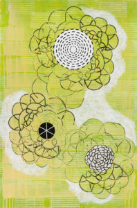 Laura Fayer, "Libra 105," acrylic, collage on paper