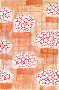 Laura Fayer, "Libra 106," acrylic and collage on paper