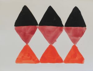 Three Diamonds, Vermillion, Red and Black