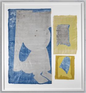 Eugene Brodsky, "W2 F1," ink on silk; framed