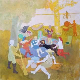 Drew King, "Edgewater," acrylic, oil on canvas