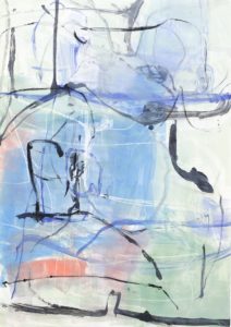 Reflections V, Claudia Mengel, work on paper, monotype