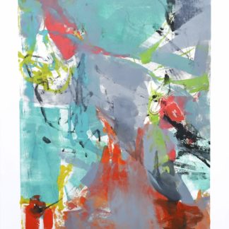 Threads of Pink V, Claudia Mengel, work on paper, monotype