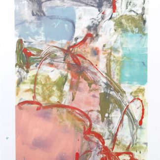 Threads of Pink VI, Claudia Mengel, work on paper, monotype