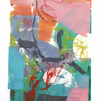 Threads of Pink IX, Claudia Mengel, work on paper, monotype