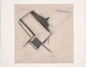 Black Drawings Series: Schematic, Geoffrey Moss, mixed media, work on paper, pastel, dry pigments, waxes on paper