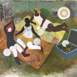 Picnic, Drew King, painting, acrylic, oil on canvas